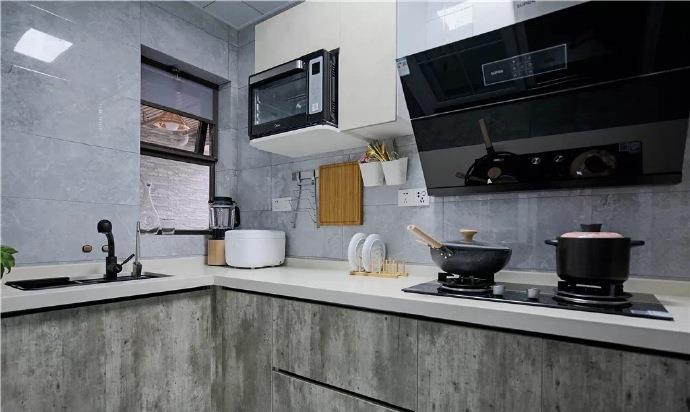 |98平轻奢北欧风装修,这样的橱柜还是头一回见,太精致了!