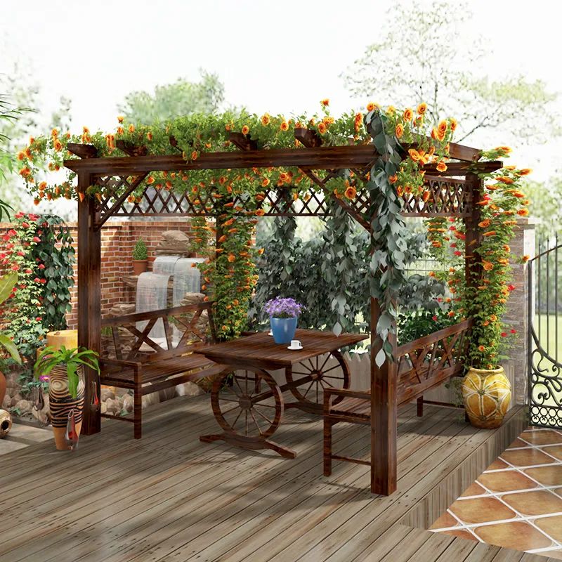 遮阳伞|家里有院子的花友，用这4样东西，让庭院更有格调