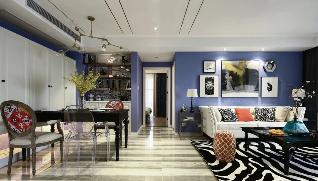 『』128㎡现代古典，英语老师夫妇的家，稳重端庄，缤纷优雅