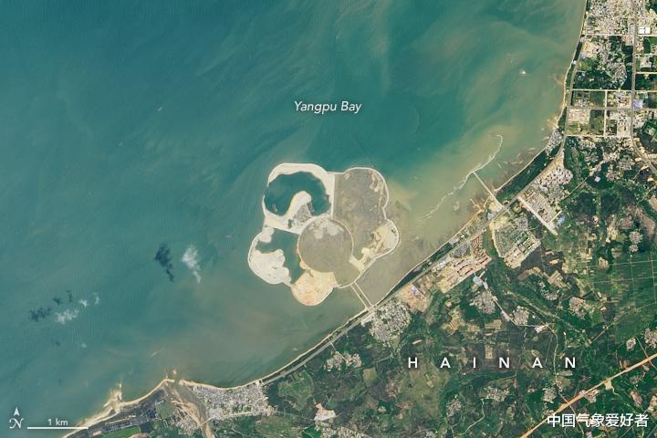 卫星|怪事？美国NASA卫星连续对准我国：海南海岸多了一朵“花”！