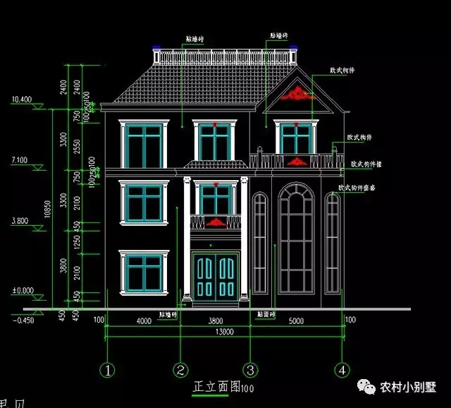 「」13x13米复式三层欧式别墅，外观典雅精致，内在宽敞舒适