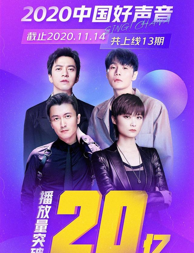 中国好声音|《中国好声音》五强学员歌曲收听量对比，冠军似乎不重要了