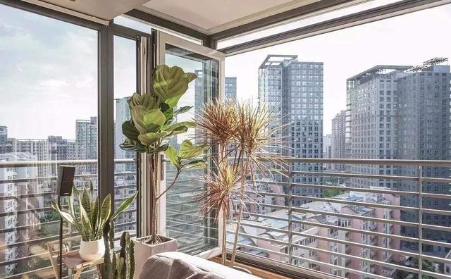 『』越来越多人阳台不装塑钢窗了，头次见装它代替，感叹太实用了