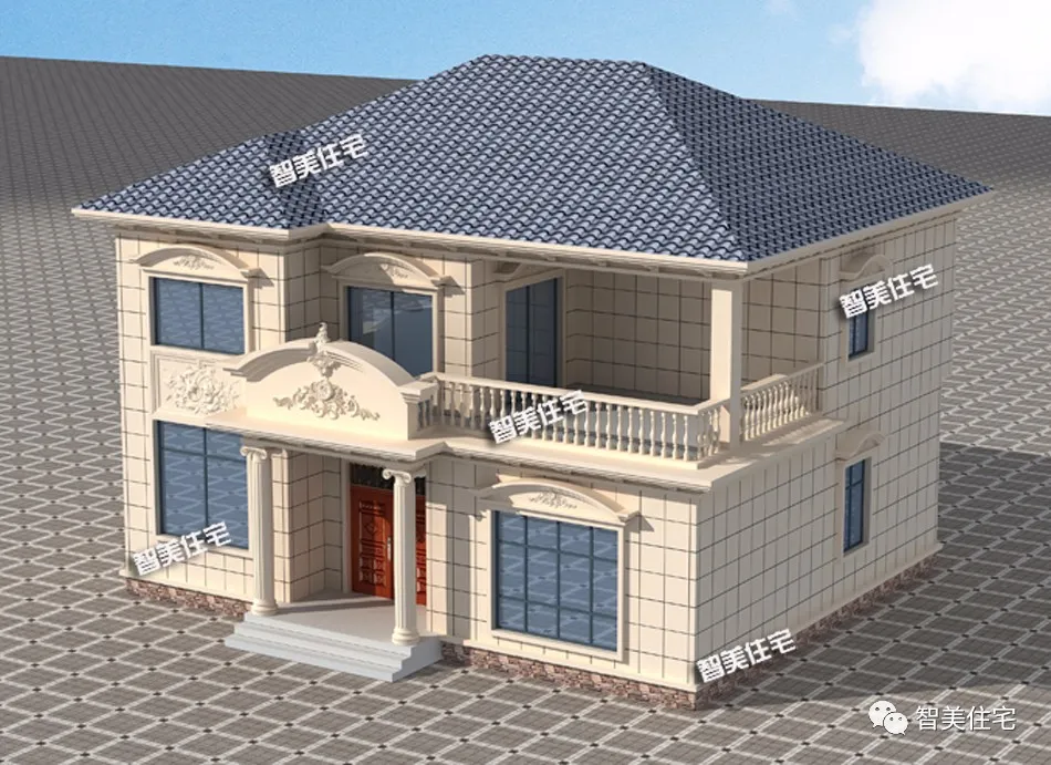 |造型简约的一栋农村两层别墅，主卧带独卫，主体26万