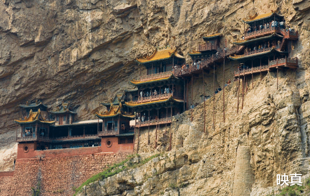 |悬崖上的\奇迹\——恒山悬空寺，靠9根铁链固定千年不倒