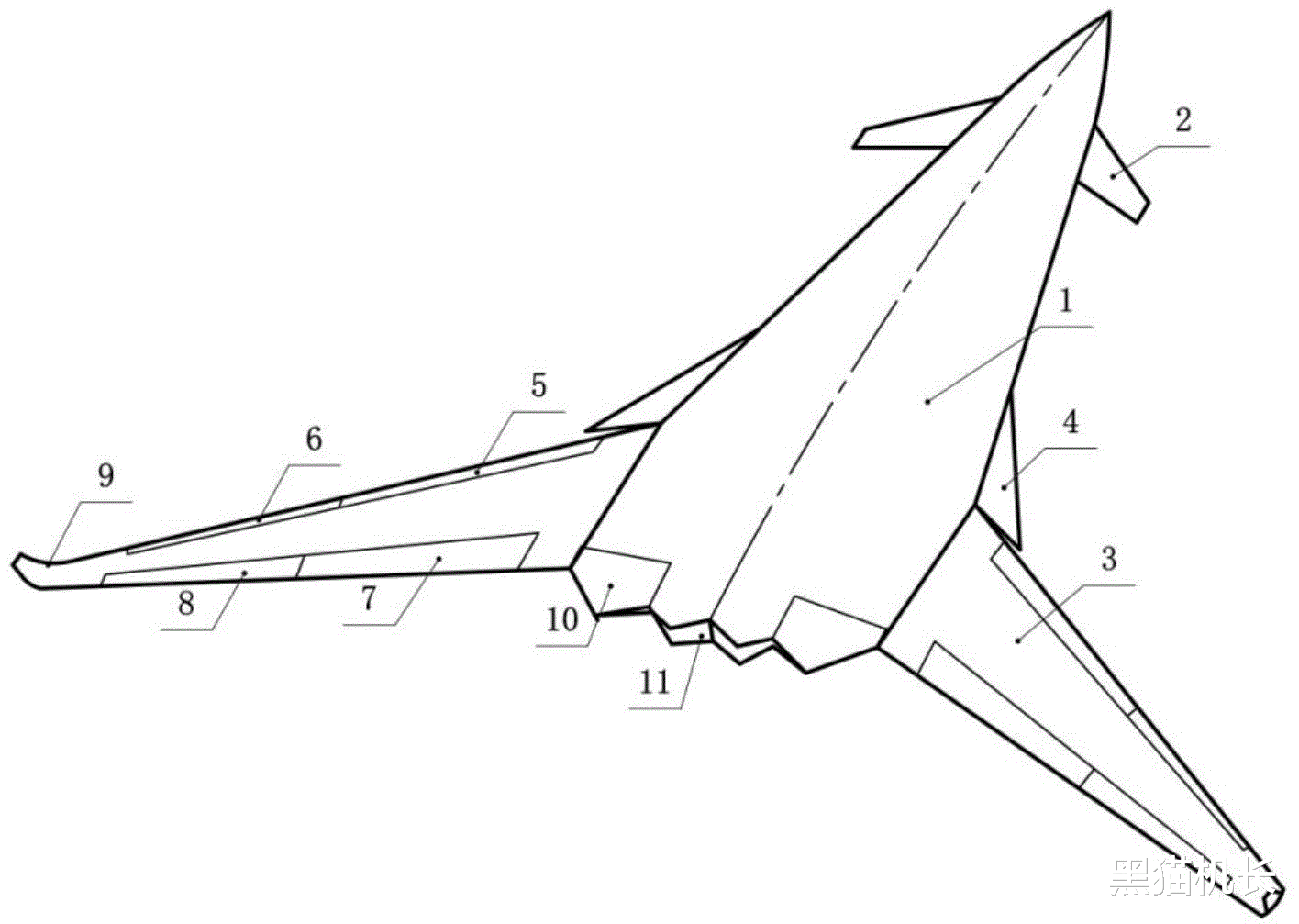 |成飞新飞机申请专利，飞翼布局好像轰20，还是离不开鸭翼？