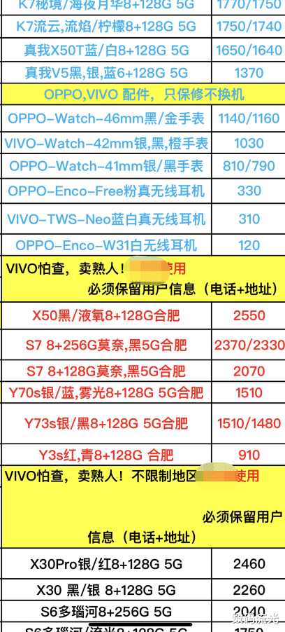 vivo|OPPO、vivo手机报价单曝光了，对比看看，自己到底买贵了吗？