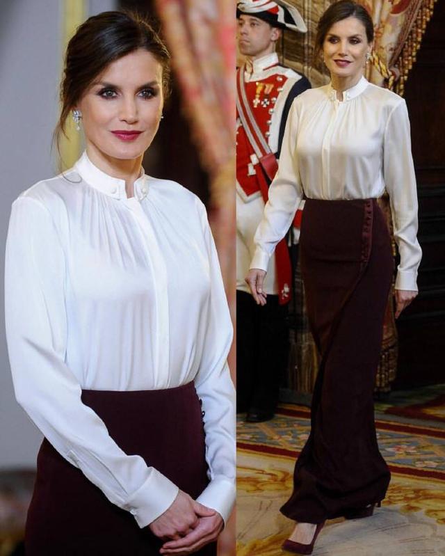 衬衫|西班牙王后的衬衫穿搭太美了！优雅高级，不愧是欧洲王室穿衣标杆