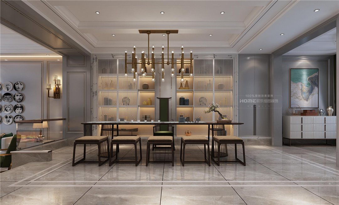 手办|420㎡轻奢欧式，真正做到1: 1的效果图还原