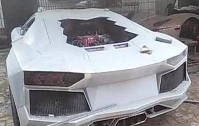 兰博基尼@男子动手2年造“兰博基尼”，土豪看后很心动，用宝马交换