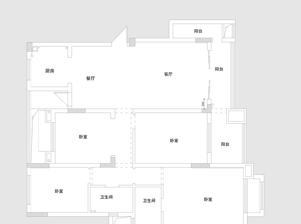 ：152平美式，采用圆形餐厅，巧妙利用弧形鞋柜划分了玄关独立区域