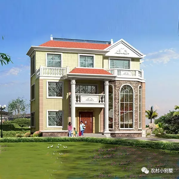 「」13x13米复式三层欧式别墅，外观典雅精致，内在宽敞舒适