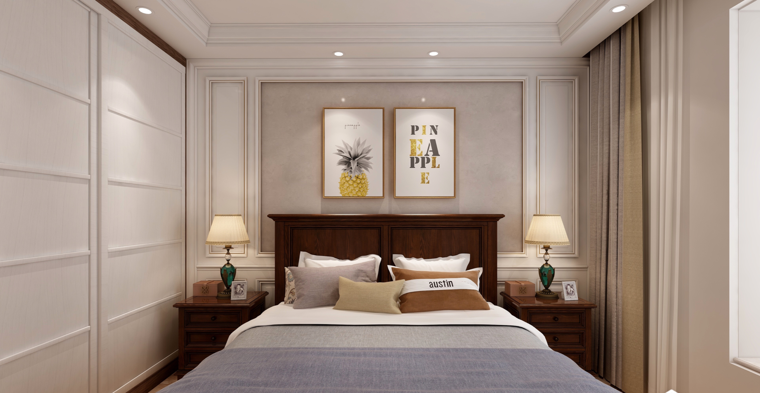 |简美风格装修，三户型整体软装如何？