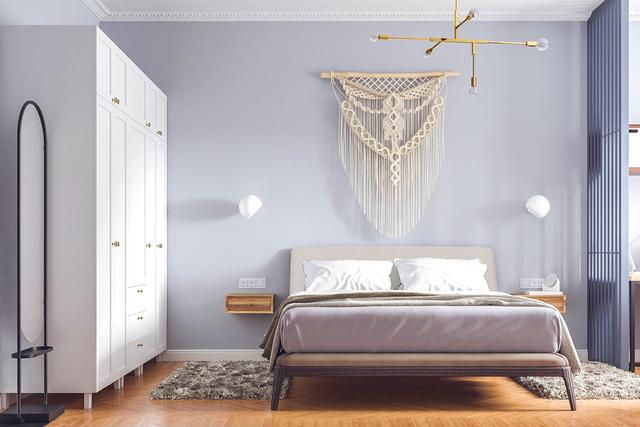 『』她家是深色系北欧现代风格,以绿为主色调,呈现一种奢华优雅之美