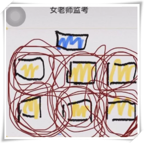 同样是“监考”，男老师“不动如山”，看到女老师：来锻炼身体的？