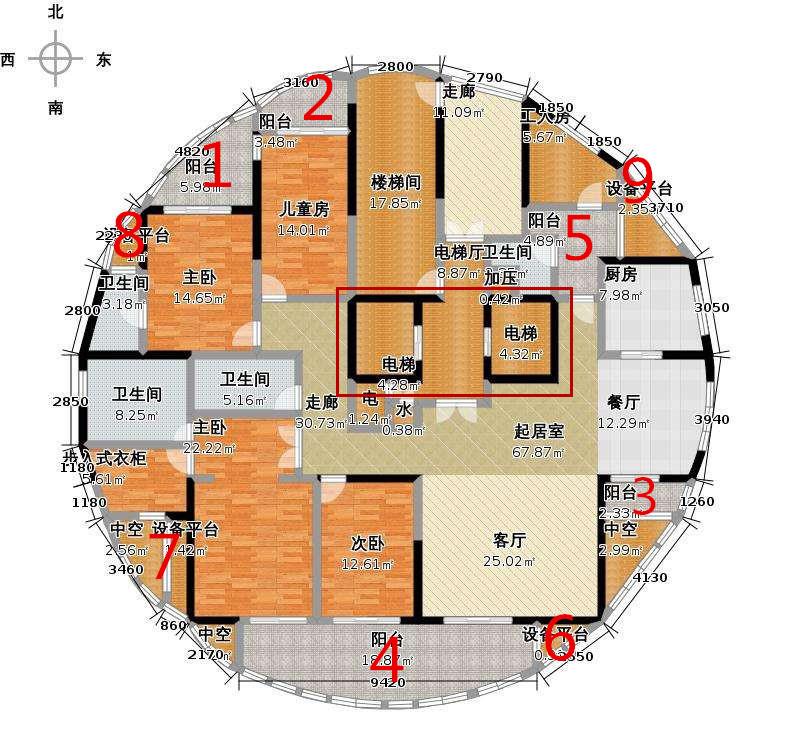 |“日不落”大平层户型,9个阳台360°无敌景观,网友:装不起窗帘