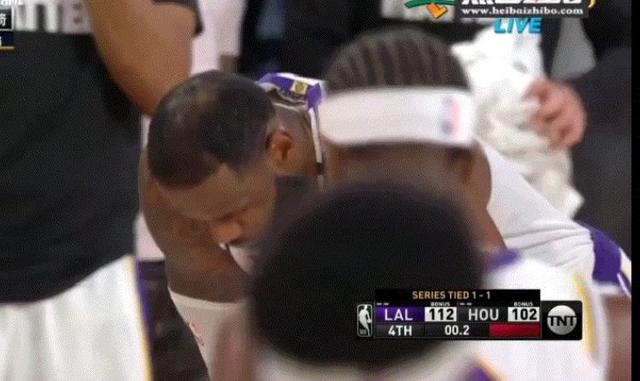 勒布朗·詹姆斯|最后11秒！AD示意不打了，詹姆斯累到直喘气，谁注意哈登这个举动