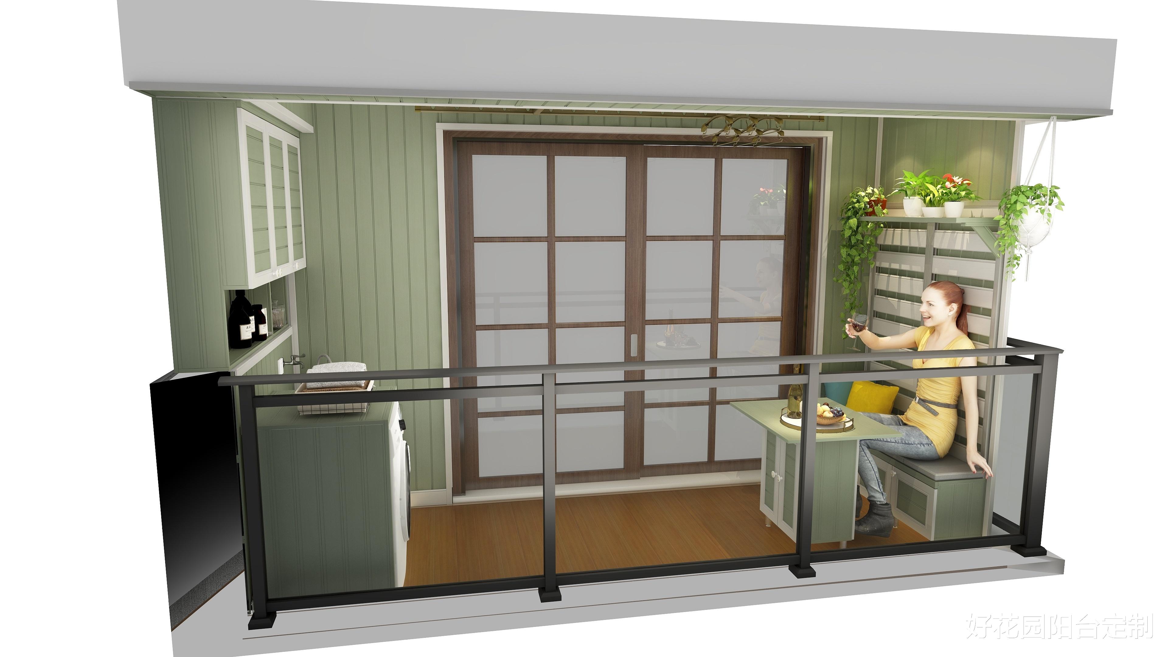 ：阳台定制——阳台洗衣柜整体设计