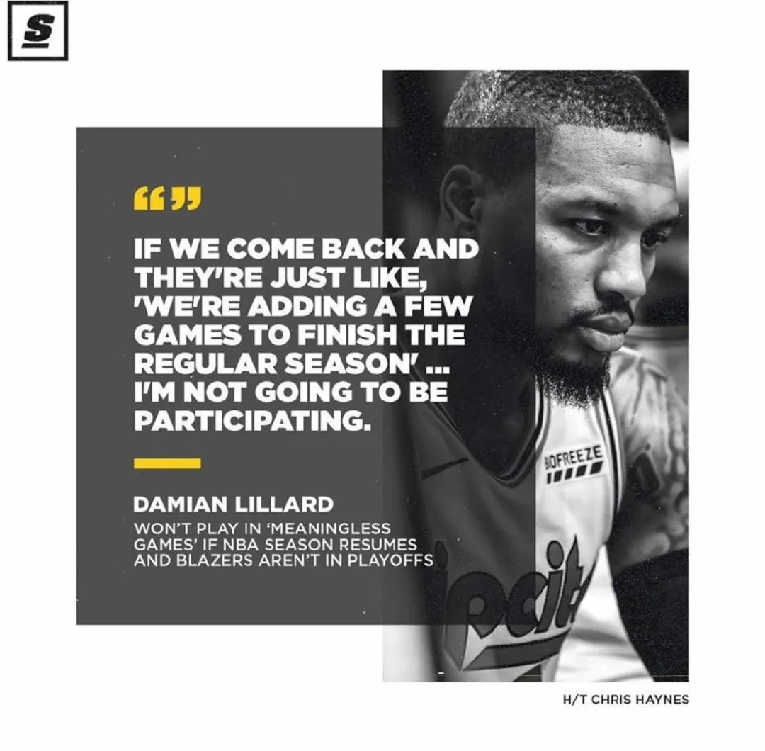 #季后赛#NBA改成世界杯？利拉德拒绝出战，这下，逼出了光头的丑恶嘴脸！