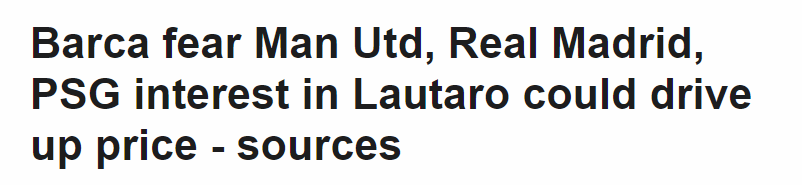 【巴塞罗那】竞争白热化！曝又1欧洲豪门争夺国米巨星，巴萨遭遇劲敌