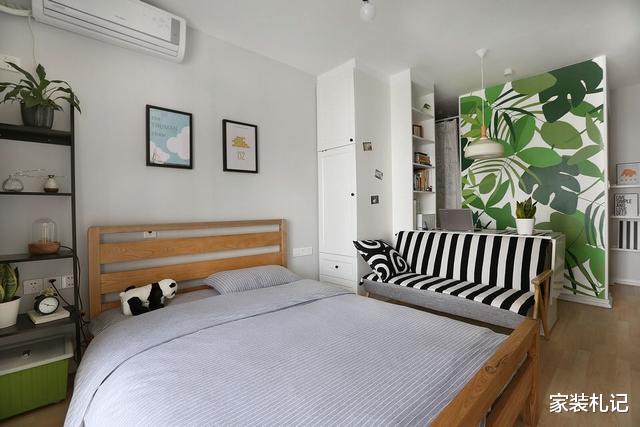 ▲一个人的幸福小窝，套内仅30㎡，各种功能照样实现，家中好清爽