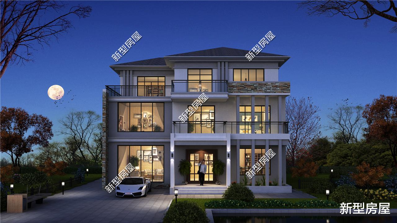 |农村别墅怎么盖才好看?挑空客厅+套卧,这8套图纸25万起建