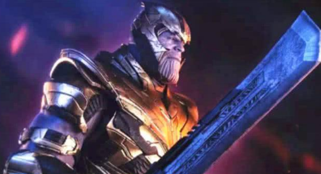 灭霸:漫威:当灭霸拿出四米长大刀时,谁注意到美队的表情?笑死人了!