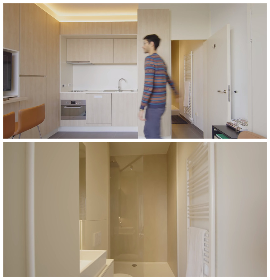 |25㎡微型公寓只有巴掌大，空间不敢有丝毫浪费，家具也要多功能