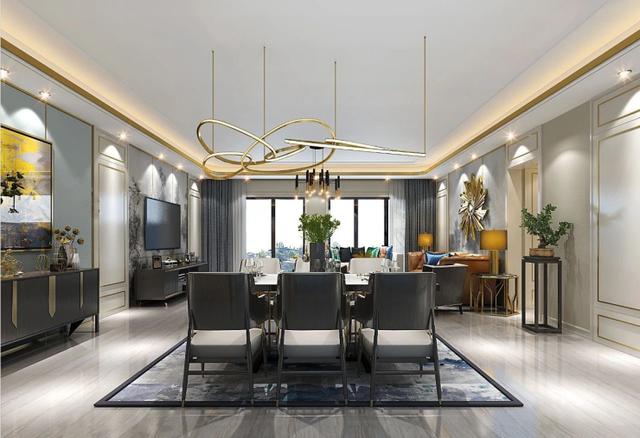 |170㎡大户型轻奢风格，轻度的奢侈低度的奢华