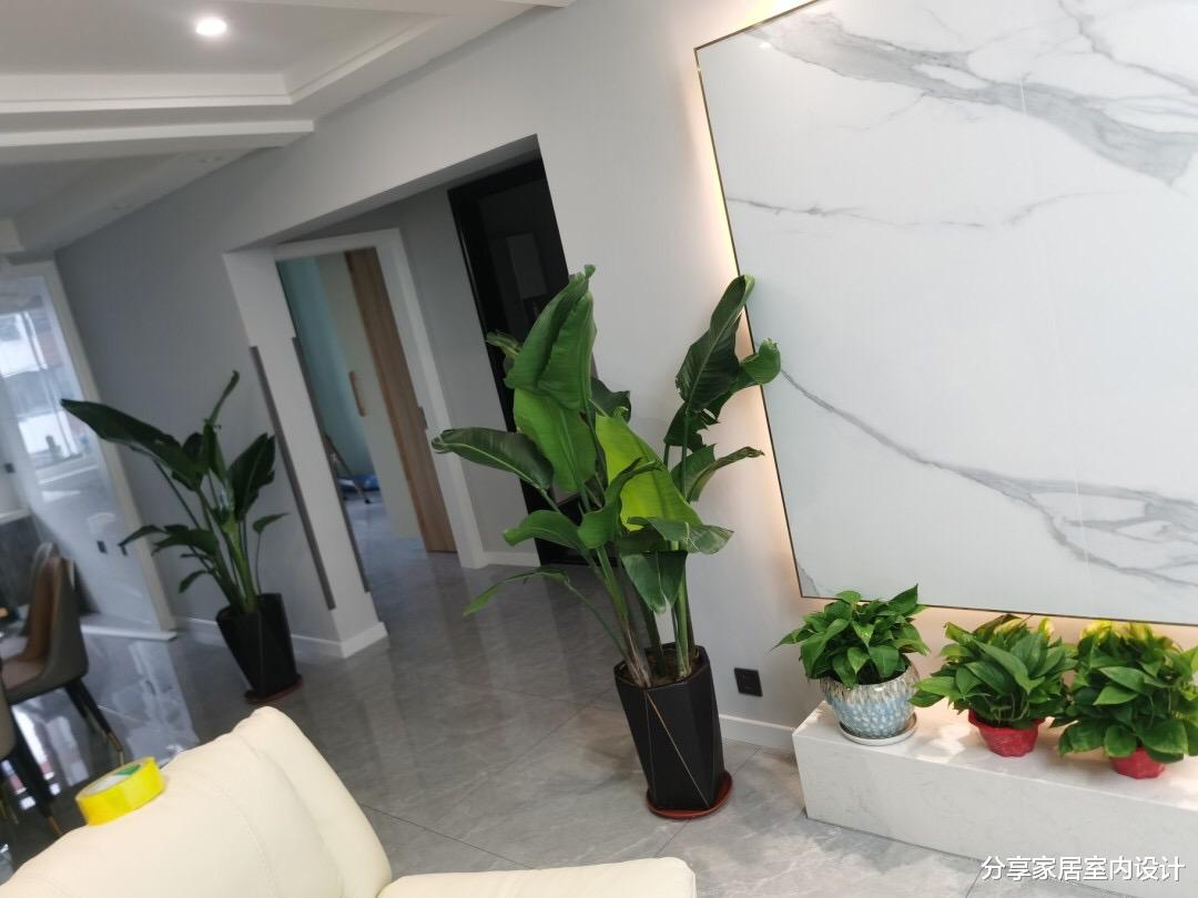 |一家三口90㎡的新房,硬装花了12万,大理石电视墙很大气,晒晒!