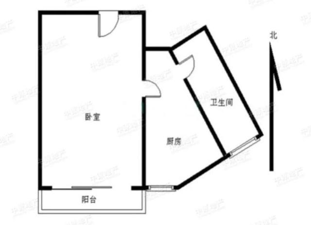 :装修不规整24㎡小户型公寓,打通厨房+收纳吧台,功能齐全