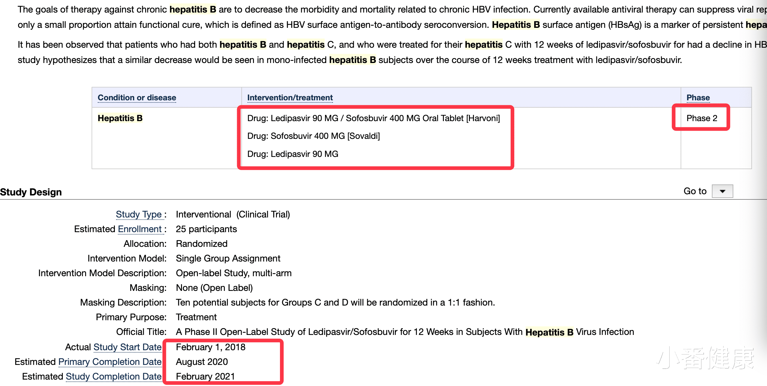 吉利德|乙肝12周II期研究，口服雷迪帕韦/索非布韦，观察表面抗原