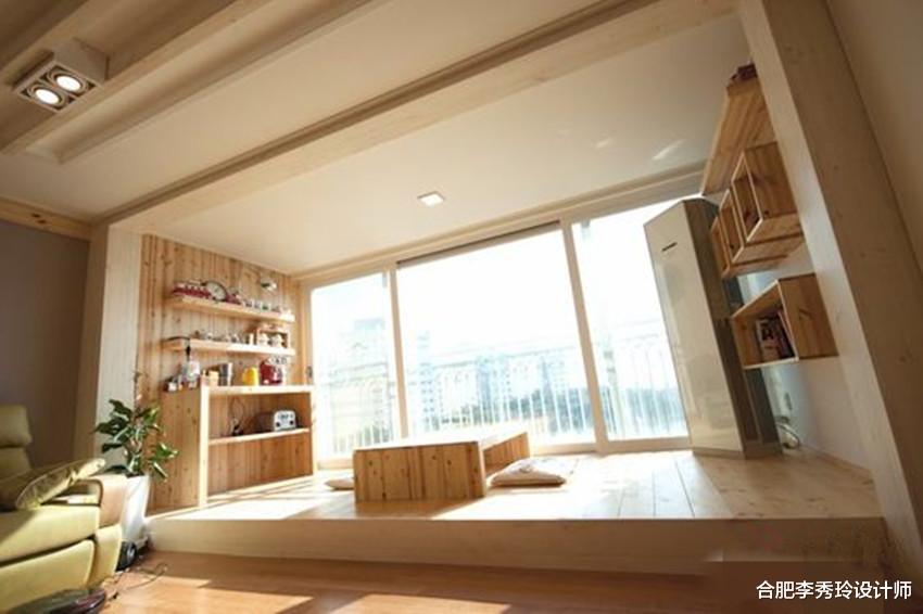 「」如今流行把阳台改成休闲区，这2种材料任选其一做抬高，好惬意