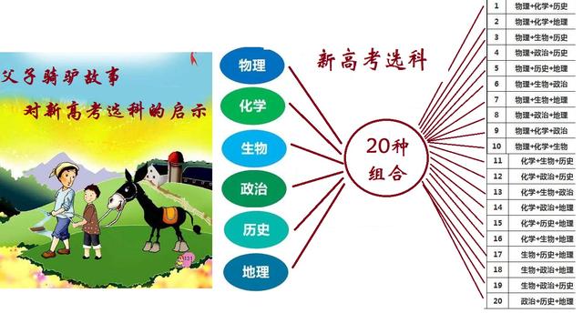 大学|父子骑驴故事告诉我们,新高考选科20种组合,适合自己的才最好