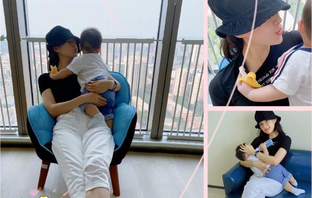章子怡|章子怡儿子首次开口叫妈妈，母子豪宅阳台玩亲亲，弟弟身高优越