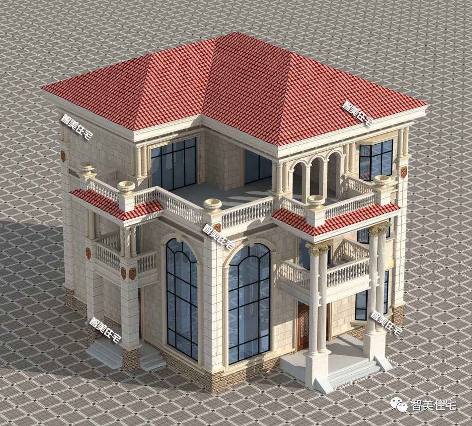 |喜欢欧式风格别墅,计划回老家盖豪宅的,这6款户型专为你准备