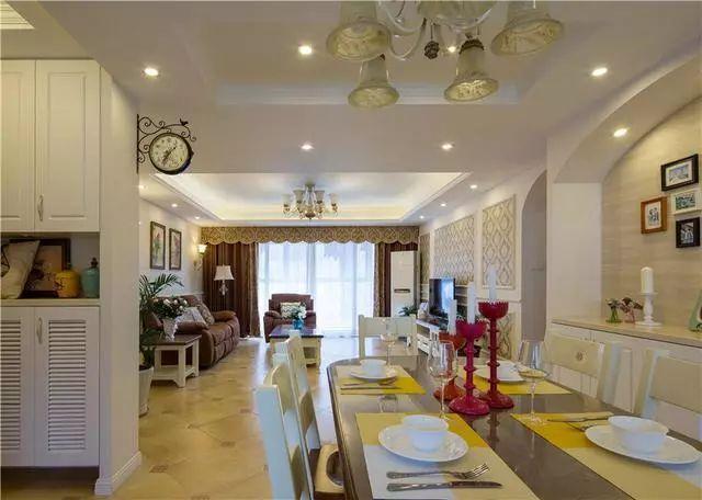 125平田园美式风三居，多彩靓丽的空间感，倍感舒适的生活享受