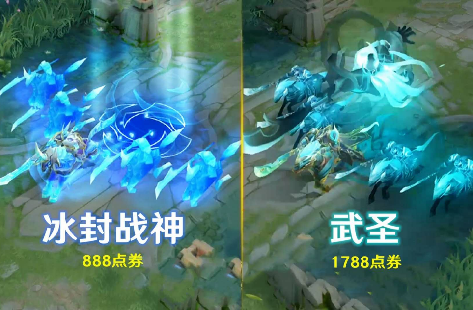 关羽|关羽武圣皮肤被吐槽，对比冰封战神后，玩家：快点拿回去优化！