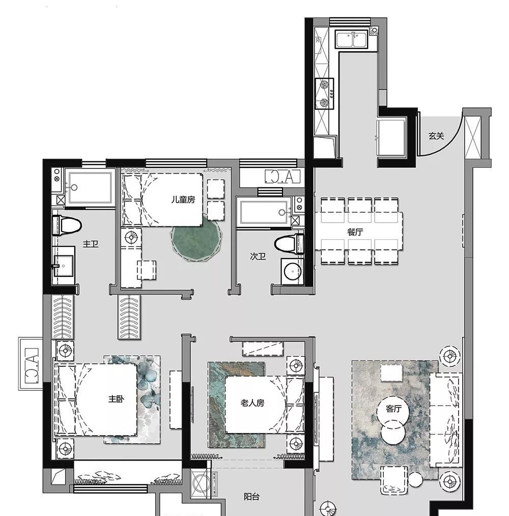 ##三套现代轻奢风装修案例，喜欢的可以参考借鉴（附平面图）