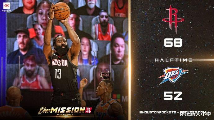 火箭队|打疯了！双登轰48+13+7三分，火箭锤爆雷霆，保罗心态崩了