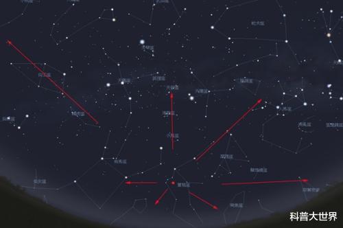 流星雨@夜空中这个位置,哈雷彗星带来的流星雨将上演高潮,亮流星很多哟