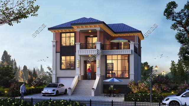 |车子买不起,车库必须有,8套带车库农村自建房图纸分享