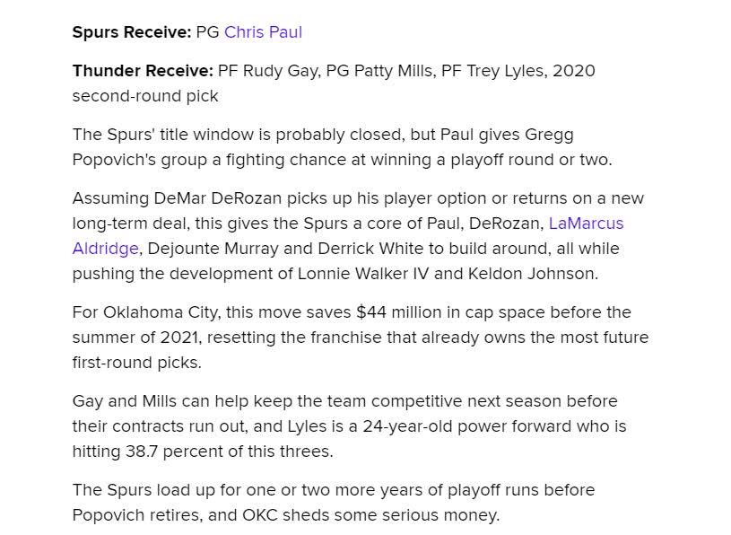 保罗@4换1！保罗空降西部豪强？坏消息啊！湖人又有大麻烦了