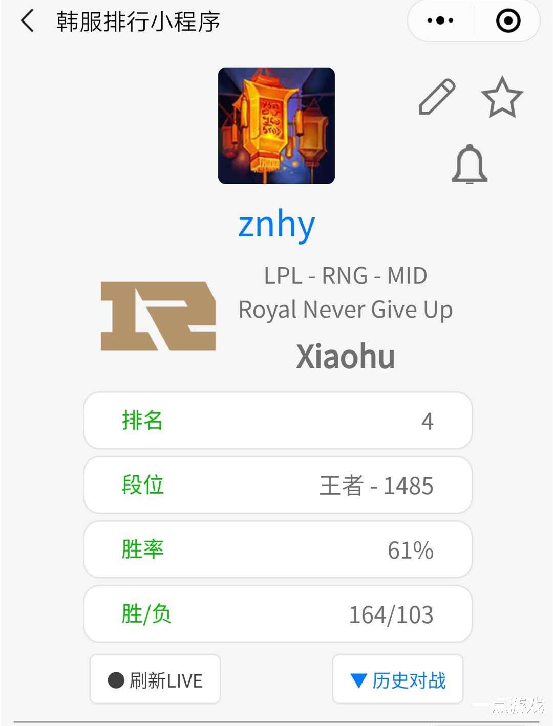 RNG：英雄联盟：赢了比赛的小虎也好努力，深夜7连胜，已到韩服第四！