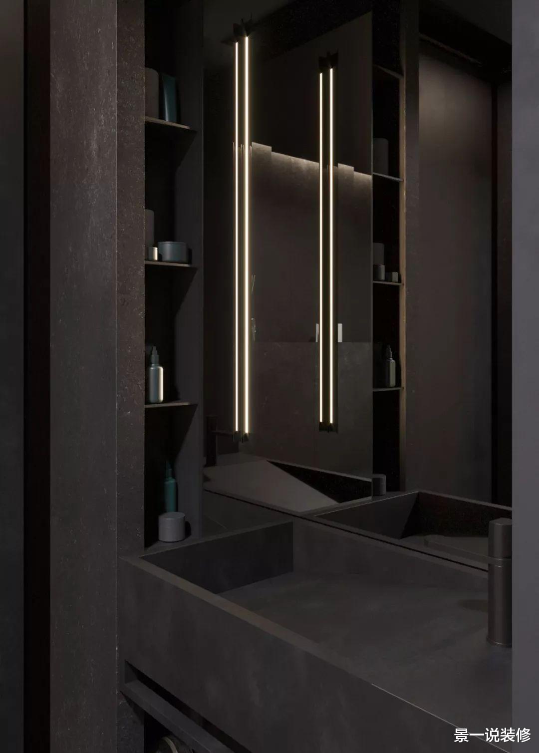 【】设计要有料，140㎡公寓，卫生间这样设计，超棒！