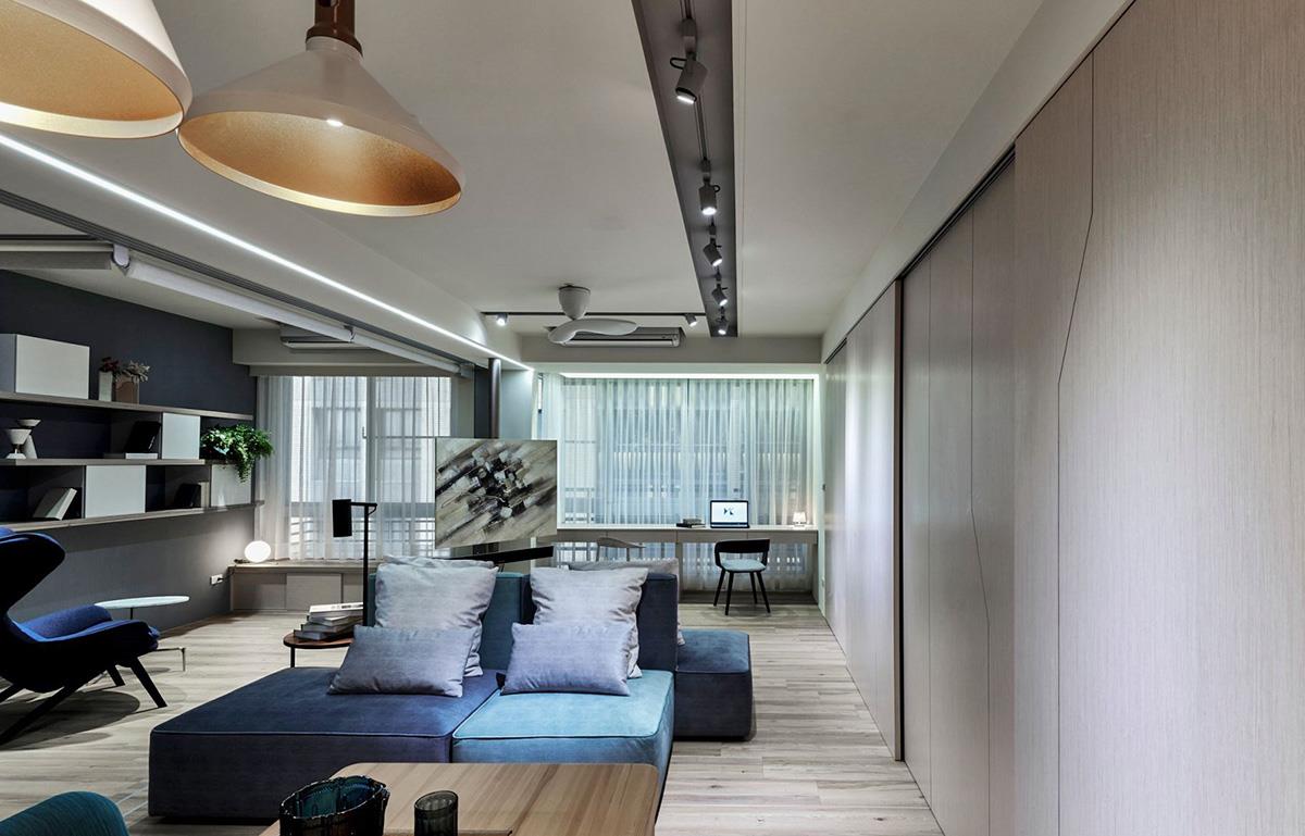 蓝调|充满欢声笑语的亲子之家！110㎡，时尚灰蓝调北欧风，超惊艳！