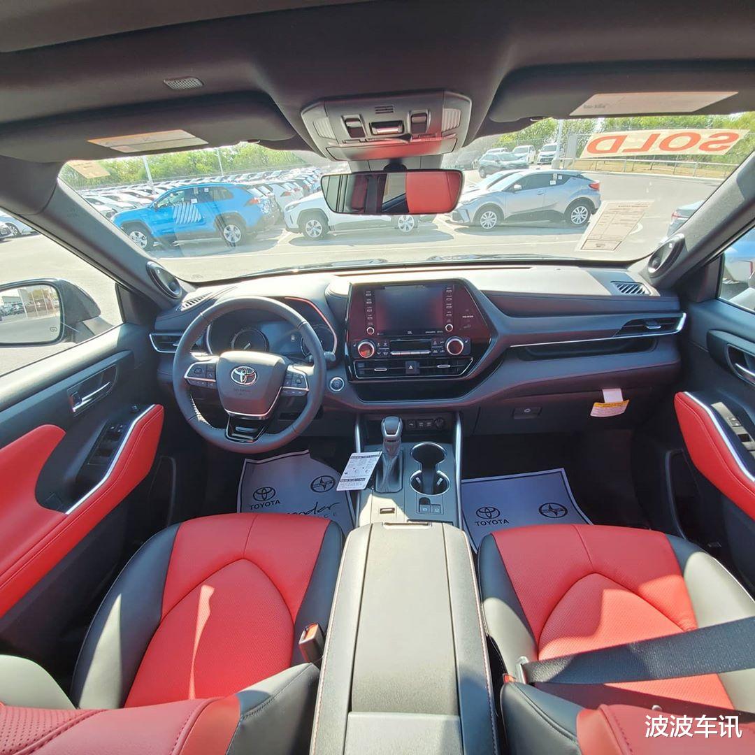 2021款豐田漢蘭達XSE實拍，采用雙色內飾，運動感很強-圖10