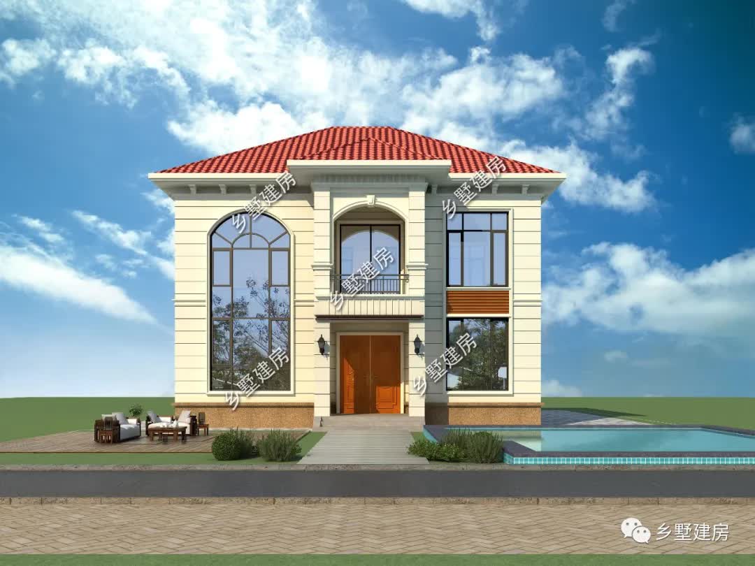 |经典双层简欧风别墅，咱农村人建得起的好房子