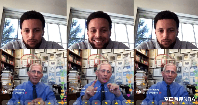 美国队：库里对话美国钟南山！关于新冠，这些通通是谣言！