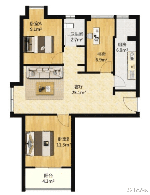 ▲看了她家的房子，发现简装才是最好的，住了4年还跟新房一样